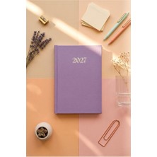 Lizy 2027 Günlük Planlayıcı Ajanda 14X20 cm  Ciltbezi Sert Kapak Lila