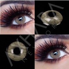 Axhara Newyork Kajal Hazel / Haresiz Renkli Ela Göz Kirpik Lens / Yıllık Kullanım Için Doğal Renkli Seçenek