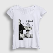 Presmono Kadın Beyaz James K-Pop Cortis T-Shirt