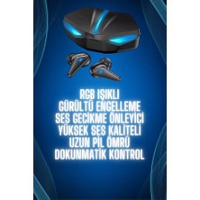 Herşey Trend Bluetooth Kulaklık Oyuncu Kulaklığı Rgb Işıklı Oyunlarda Düşük Gecikme