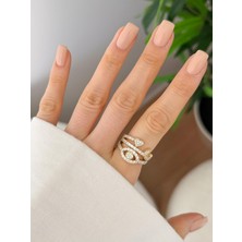 Venüs Design Çelik Taşlı Nazar Yüzük (Ayarlanabilirdir)