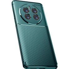 Realme 12 Pro Plus Kılıf Auto Focus Karbon Kapak - Koyu Yeşil