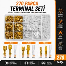 Atarex Kablo Terminal Seti 270 Parça Pirinç Malzeme İle Parlak Özellikli Kutulu Set