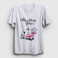 Presmono Unisex Beyaz Life Starts Now Rock Three Days Grace T-Shirt