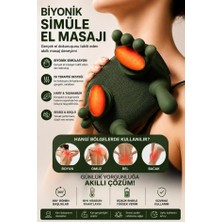 Biyonik Simüle El Masajı Insan Eli Şeklinde Yoğurma Hissi Boyun Ovmalı Isıtmalı Şarjlı Parmak Masajı