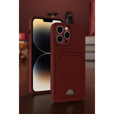 iPhone 13 Pro Kılıf Kelvin Kartvizitli Silikon - Kırmızı