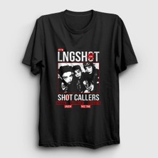 Presmono Unisex Siyah Poster V2 Shot Callers K-Pop Lngshot T-Shirt