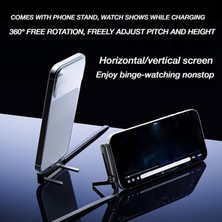 YK Design Standlı Type C & Type C Ayarlanabilir Şarj Kablosu, 2'si 1 Arada Şarj Kablosu, Cep Telefonu Standı, Usb-C Kablosu,