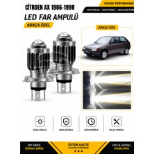 OtoÇizgi Citroen Ax 1986-1996 H4 LED Far Ampulü Beyaz Işık Canbus Mini Lensli 2\'li Set