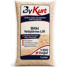 ByKurt Bitki Yetiştirme Lifi 1 Litre Doğal Ağaç Liflerinden Üretilmiş Saksı, Orkide, Fide ve Tohum Çimlendirme İçin Bitki Bakım Lifi