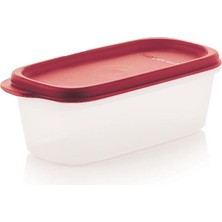 Tupperware Modüler Saklama Kabı Oval-1 500ML Kırmızı Kapak