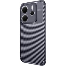 Redmi Note 14 4g Kılıf Auto Focus Karbon Kapak - Lacivert