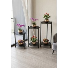 RetoDesign 3 Boy Metal Tepsili Çiçeklik, Çiçek Rafı 1494