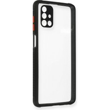 Galaxy M51 Kılıf Miami Şeffaf Silikon - Siyah