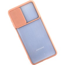 Galaxy M52 5g Kılıf Palm Buzlu Kamera Sürgülü Silikon - Pembe
