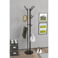Retodesign 9 Askılı Metal Elbise Askısı, Portmanto Askısı, Antre Ayaklı Askı 5111