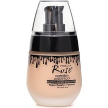 3b Trend Rose Waterproof Mat Likit Fondöten No:1 Yoğun Kapatıcı, Suya Dayanıklı, Uzun Süre Kalıcı