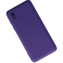 Galaxy A01 Core Kılıf Nano Içi Kadife Silikon - Mor