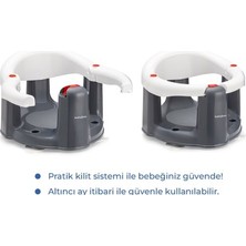Beyaz Önden Açılır Banyo & Mama Oturağı, 2 Parça, Güvenli Kullanım, Rahat Alan