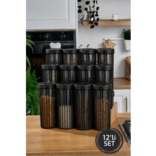 Stile Cucina 12'li Linea Yuvarlak Saklama Kabı 1,70 Litre Antrasit