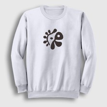 Presmono Unisex Beyaz Logo Color Outside The Lines K-Pop Cortis Sweatshirt