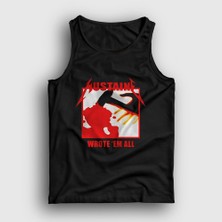 Presmono Unisex Siyah Logo Dave Mustaine Kill 'em All Metal Metallica Atlet