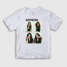 Presmono Unisex Çocuk Beyaz Soyeon Feel K-Pop G I-Dle T-Shirt