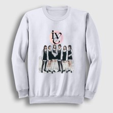 Presmono Unisex Beyaz Poster K-Pop Ive Sweatshirt