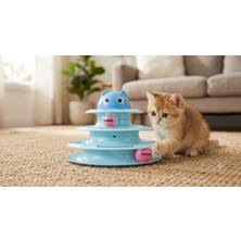 Chipetpet 3 Katlı Kedi Başlıklı Kedi Oyuncağı 3 Toplu