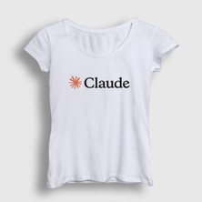 Presmono Kadın Beyaz Logo Star Claude T-Shirt