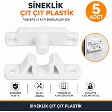 DESIPHON 5 Adet Pimapen Pvc Pencere Kapı Sineklik Çıt Çıt Plastik Tutucu Aparat Beyaz Pratik Kapama Kilidi