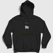 Presmono Unisex Siyah White Flag Rock Normandie Kapüşonlu Sweatshirt