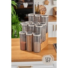 Stile Cucina 12'li Linea Yuvarlak Saklama Kabı 1,70 Litre Bej