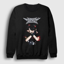 Presmono Unisex Siyah Logo Yuimetal Metal Babymetal Sweatshirt