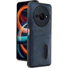 Redmi A3 4g Kılıf Sara Kartvizitli Deri Kılıf - Lacivert