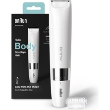 Braun BS1000 Vücut Tüy Kesme Makinesi + Düzeltici Tarak, Pil, Temizleme Fırçası