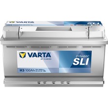 Varta H3 12V 100 Ah 830A Dynamic Slı Akü (Üretim Yılı: 2026)