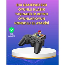 Herşey Trend 2.4 Inç Ekranlı 500 Oyunlu Taşınabilir Retro Oyun Konsolu, Şarjlı El Tipi Mini