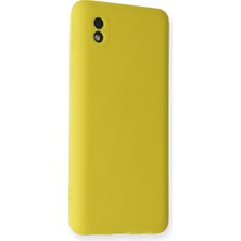 Galaxy A01 Core Kılıf Nano Içi Kadife Silikon - Sarı