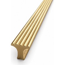 Badem10 Özen Çizgili Mat Sarı Çekmece Kulp 1 Adet 768 mm Uzun Dolap Kapak Kulbu Modern Mobilya Aksesuarı