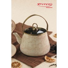 EVREN MUTFAK Evren Mermer Seri Bakraç Bitki Çayı Demliği Çaydanlığı 1 Lt.