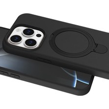 iPhone 15 Pro Max Regal Magsafe Standlı Kapak - Siyah