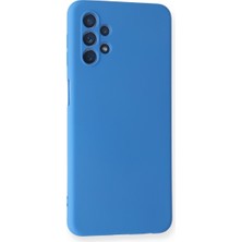 Galaxy A52 Kılıf Nano Içi Kadife Silikon - Mavi