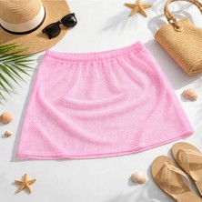 El Moda Kadin Esnek File Dokulu Mini Etek- Plaj ve Ev Kullanımı