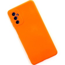 Galaxy M52 5g Kılıf Nano Içi Kadife Silikon - Turuncu