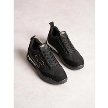 Seferi Kadın Siyah Renkli Bağcıklı Rahat Yürüyüş Ayakkabısı