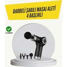 Herşey Trend Mini Masaj Tabancası 4 Başlık 6 Hız Ayarlı