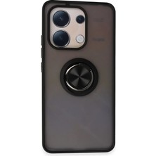 Uravas Store Xiaomi Redmi Note 13 4g Kılıf Montreal Yüzüklü Silikon Kapak - Siyah