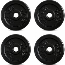 Delta 2,5 kg x 4 Adet Toplam 10 kg Siyah Döküm Plaka Ağırlık