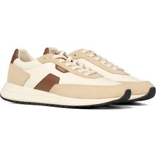 Boss Erkek Rahat Taban Deri Düz Taban Bej Sneaker 50568951-282